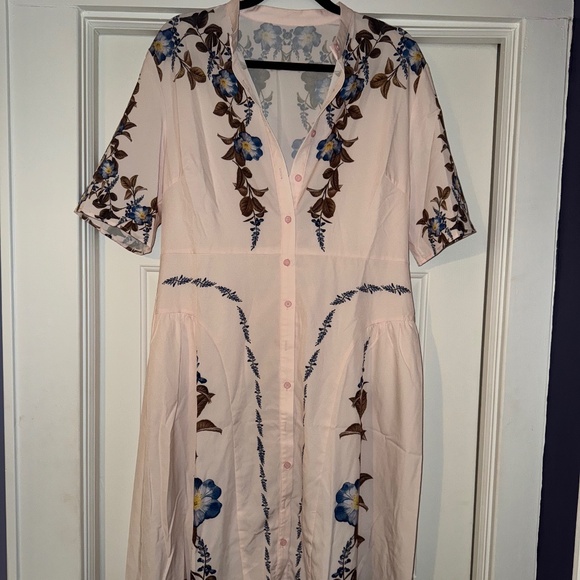 NWOT Women's Floral Print Vintage Dress - Picture 3 of 6